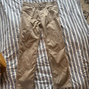 Prana 38Wx32L Men's Straight-Leg Chino Pants — Taupe